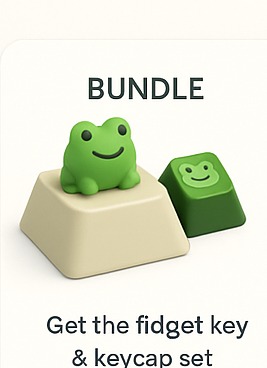 Frog fidget + keycap bundle