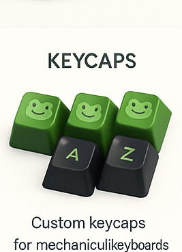 Assorted frog keycaps